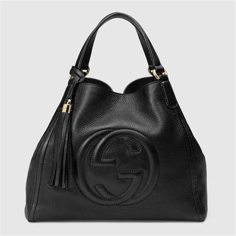 gucci black bucket tote bag|genuine gucci bag purse tote.